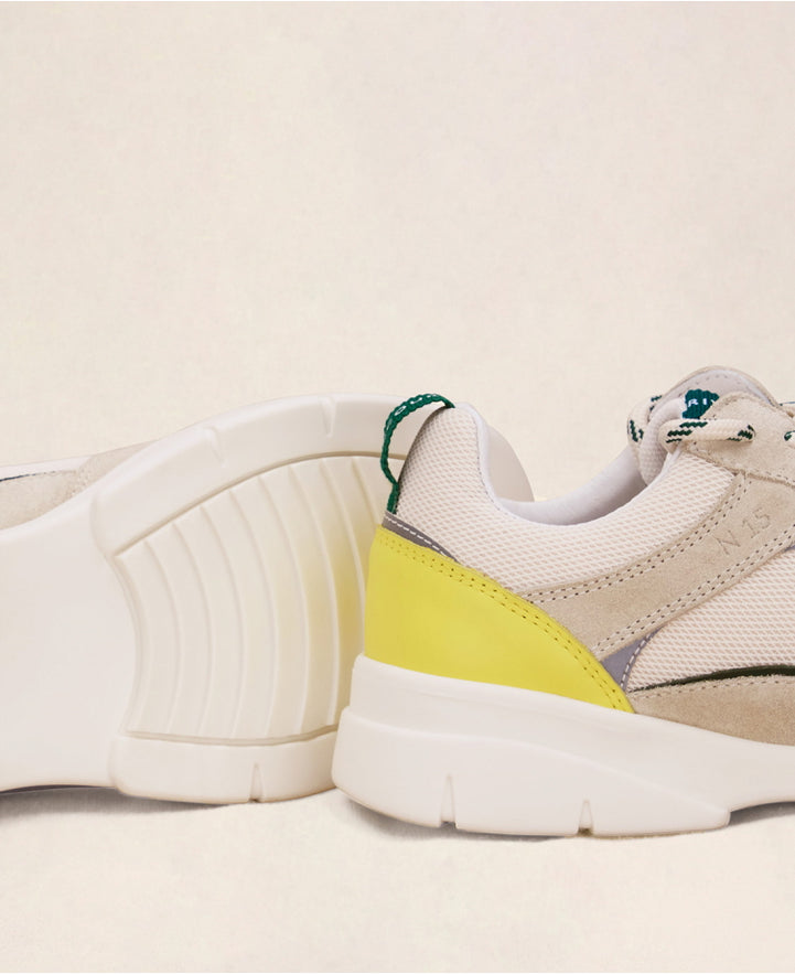 Sneakers n°15 White/Jaune/Green