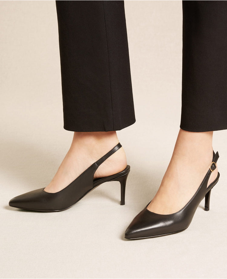 Escarpins n°132 Cuir Noir