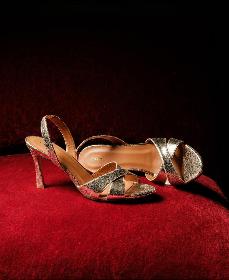 Sandales n°795 Or Blanc