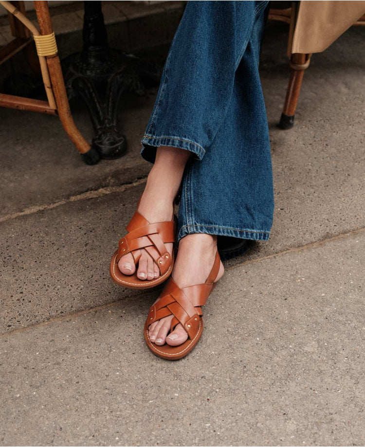 Sandales n°204 Cognac