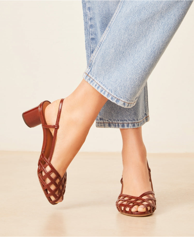 Sandales n°455 Cognac