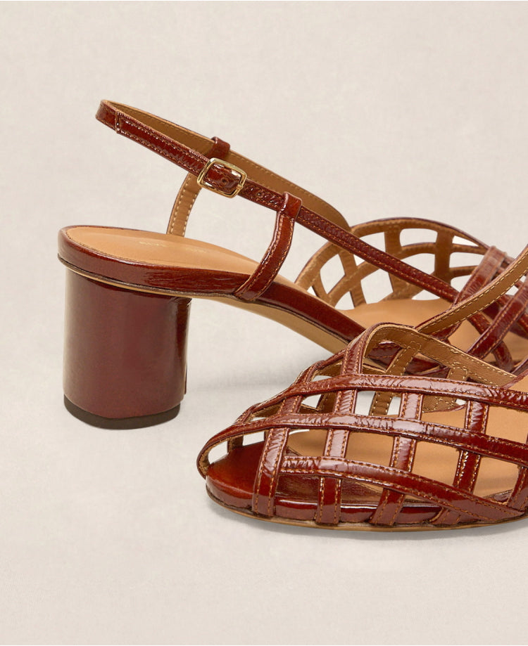 Sandales n°455 Cognac