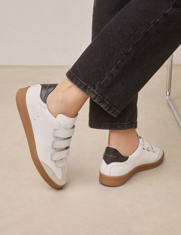 Sneakers Leather White / Black - Numéro 11 - Rivecour