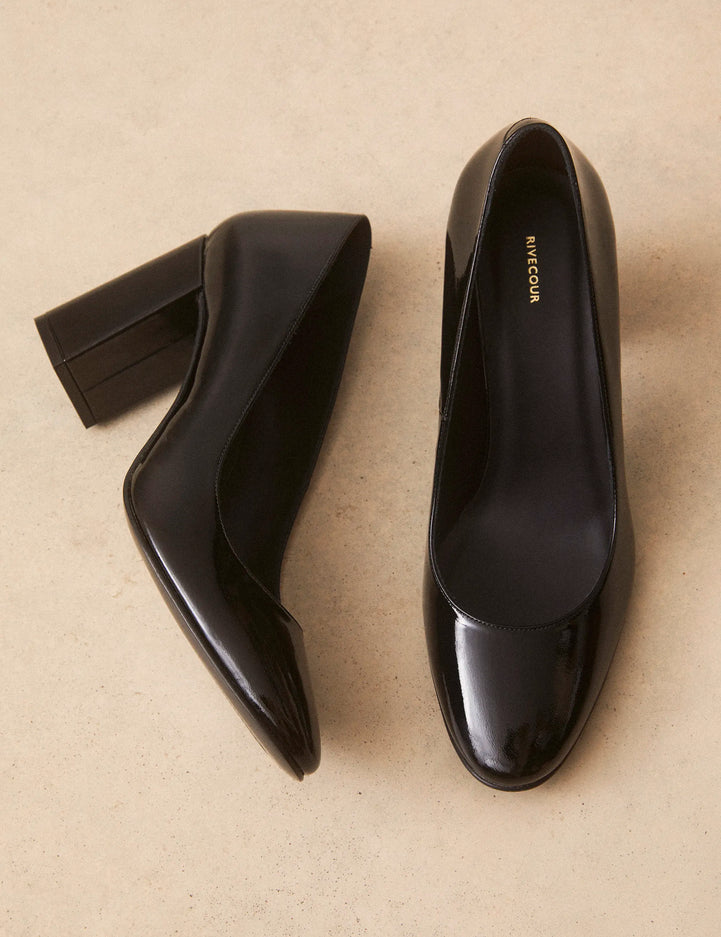Escarpins Cuir Vernis Noir - Numéro 121 - Rivecour