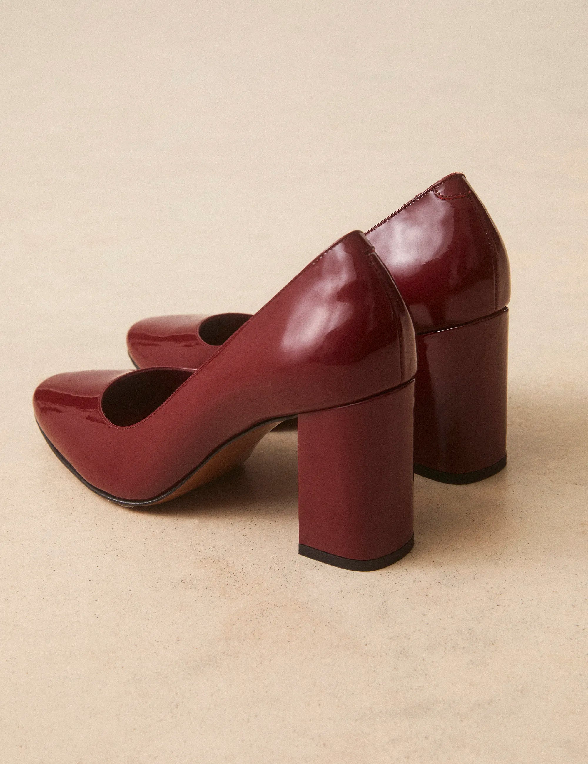 Escarpins Cuir Vernis Bordeaux - Numéro 121 - Rivecour