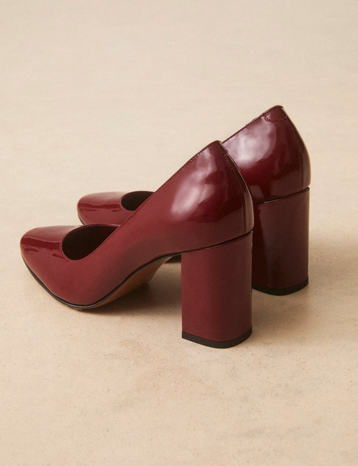 Escarpins Cuir Vernis Bordeaux - Numéro 121 - Rivecour