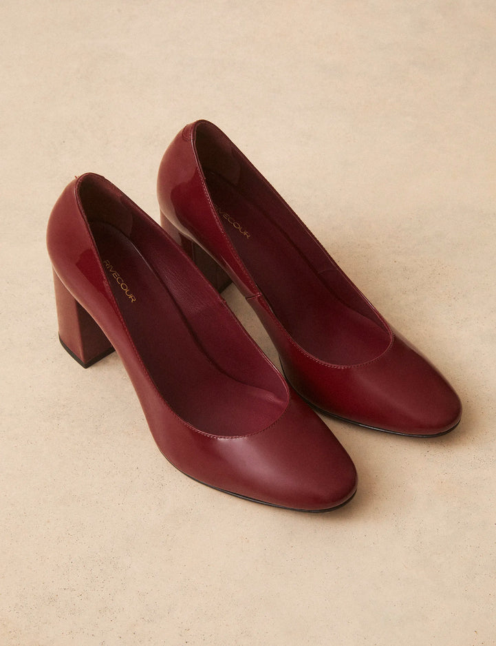 Escarpins Cuir Vernis Bordeaux - Numéro 121 - Rivecour