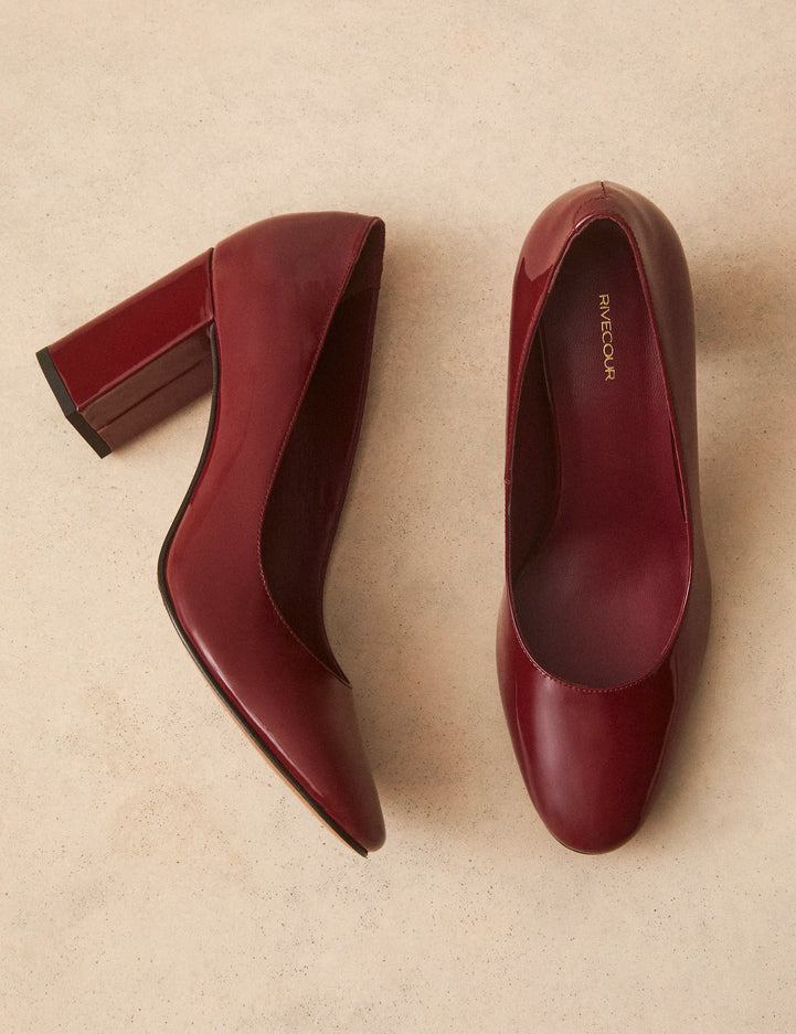 Escarpins Cuir Vernis Bordeaux - Numéro 121 - Rivecour
