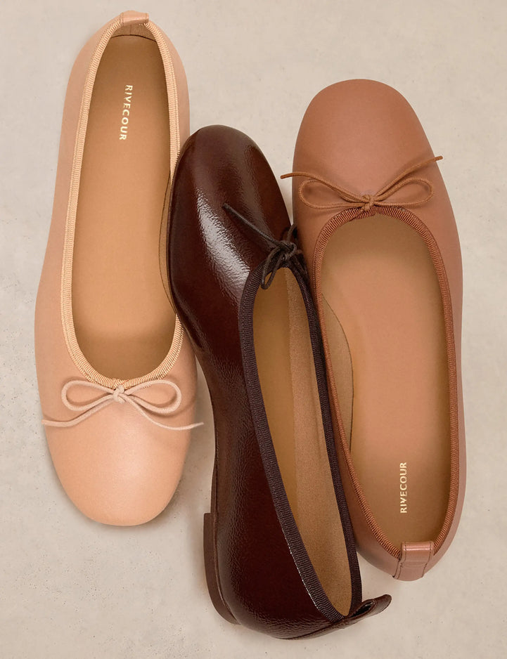 Ballerines Cuir Nappa Camel - Numéro 124 - Rivecour