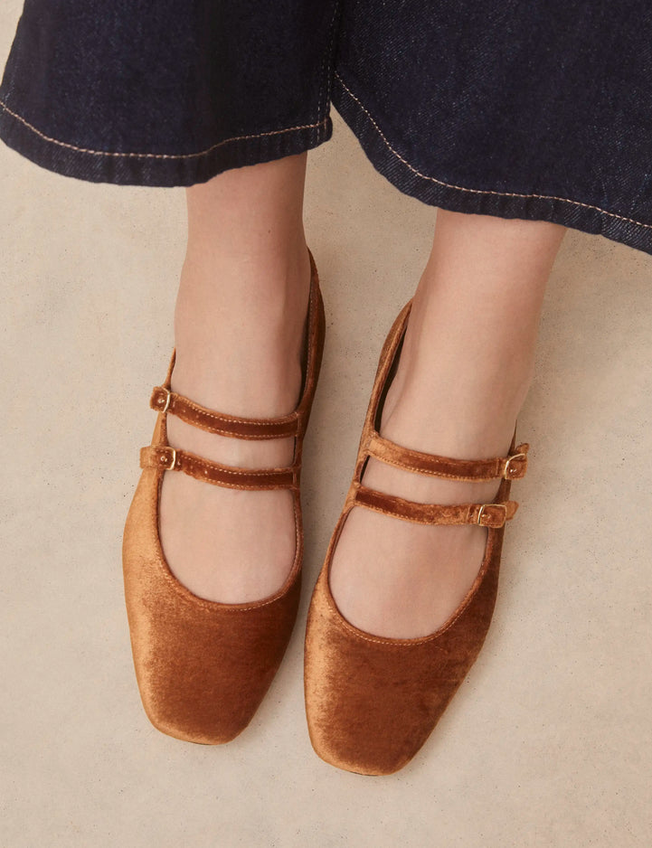 Babies Velours Cognac - Numéro 128 - Rivecour