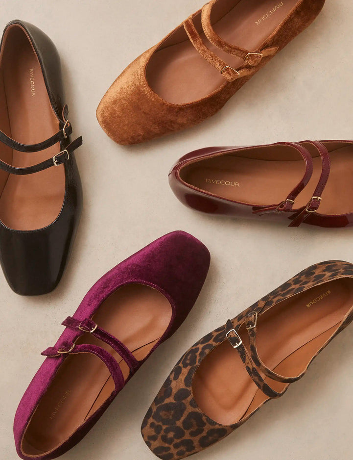 Babies Cuir Vernis Bordeaux - Numéro 128 - Rivecour