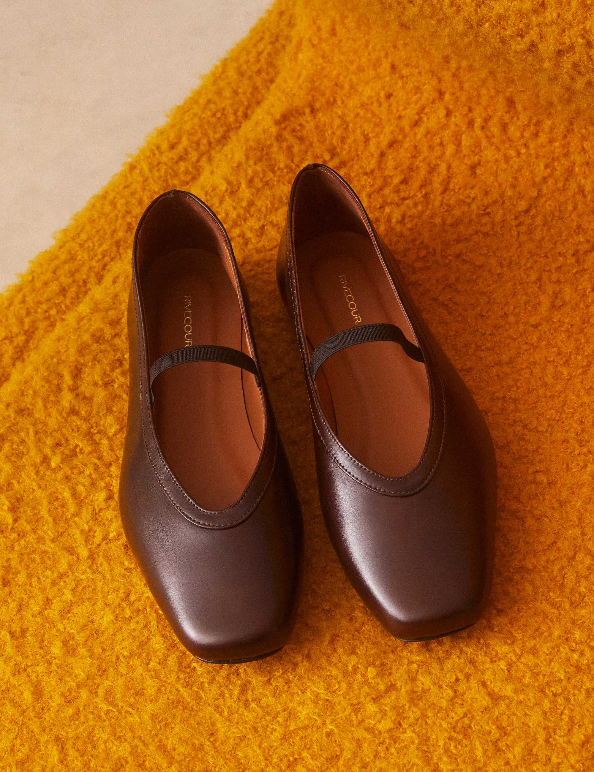 Ballerines Cuir Marron Chocolat - Numéro 136 - Rivecour