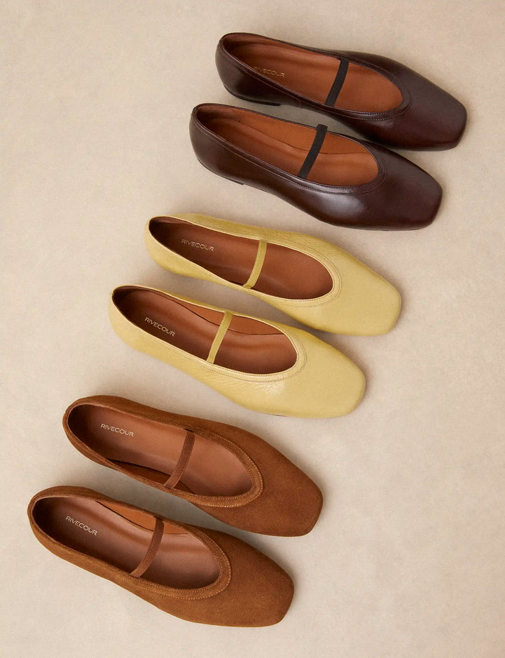 Ballet Flats Leather Ebony - Numéro 136 - Rivecour