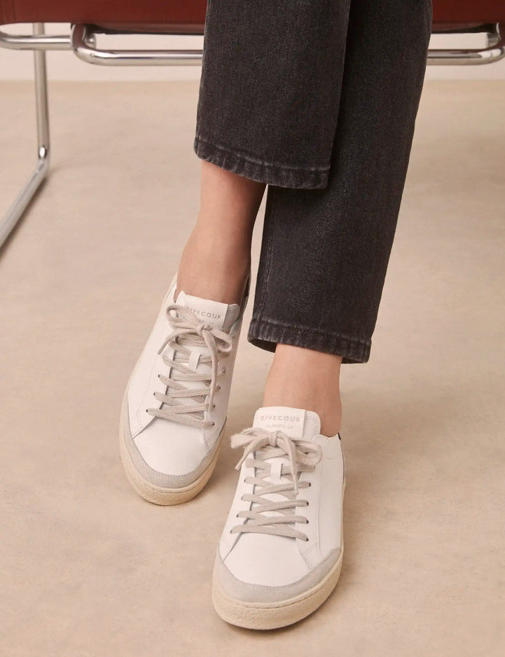 Sneakers Leather White / Black - Numéro 14 - Rivecour