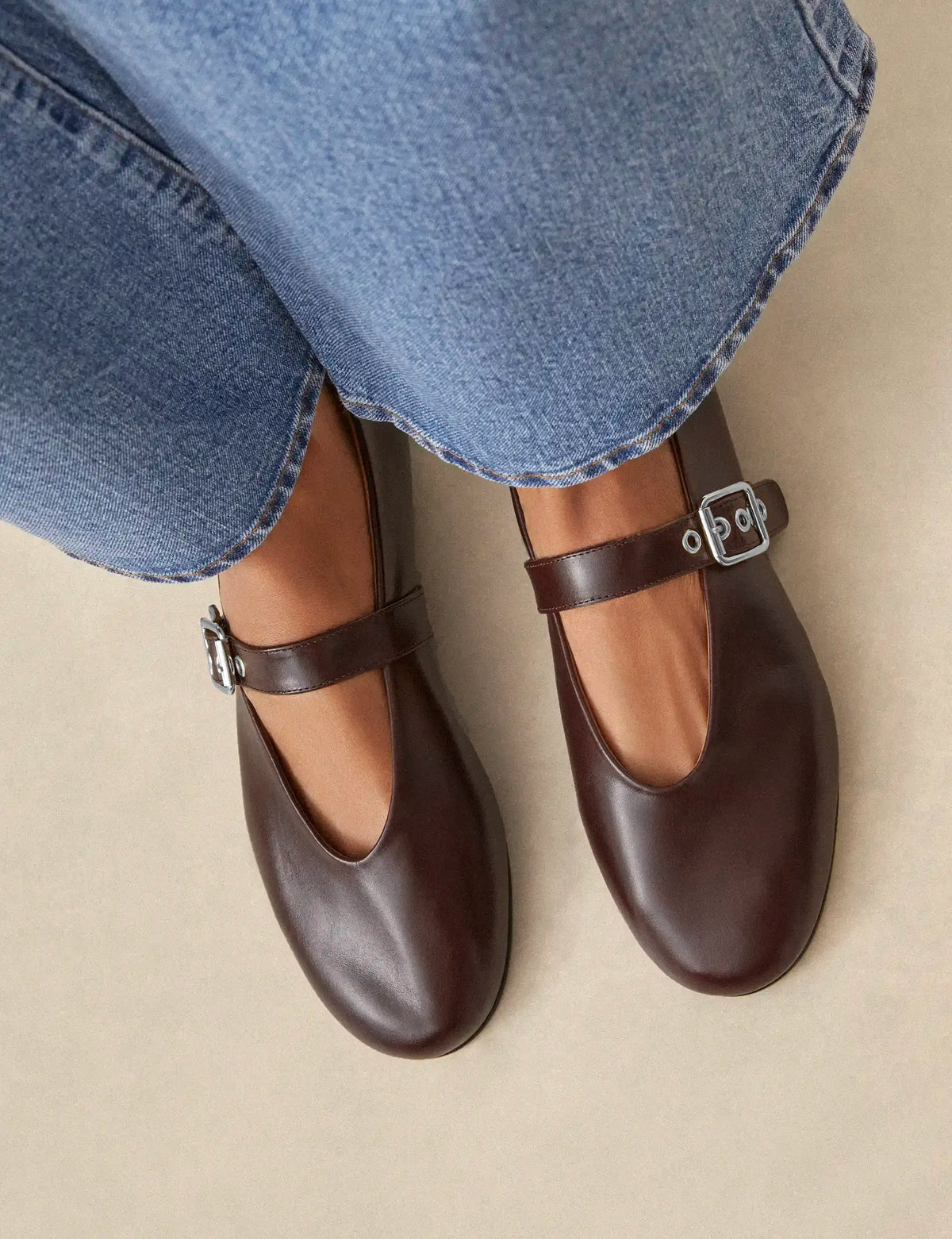 Babies Cuir Marron Chocolat - Numéro 140 - Rivecour