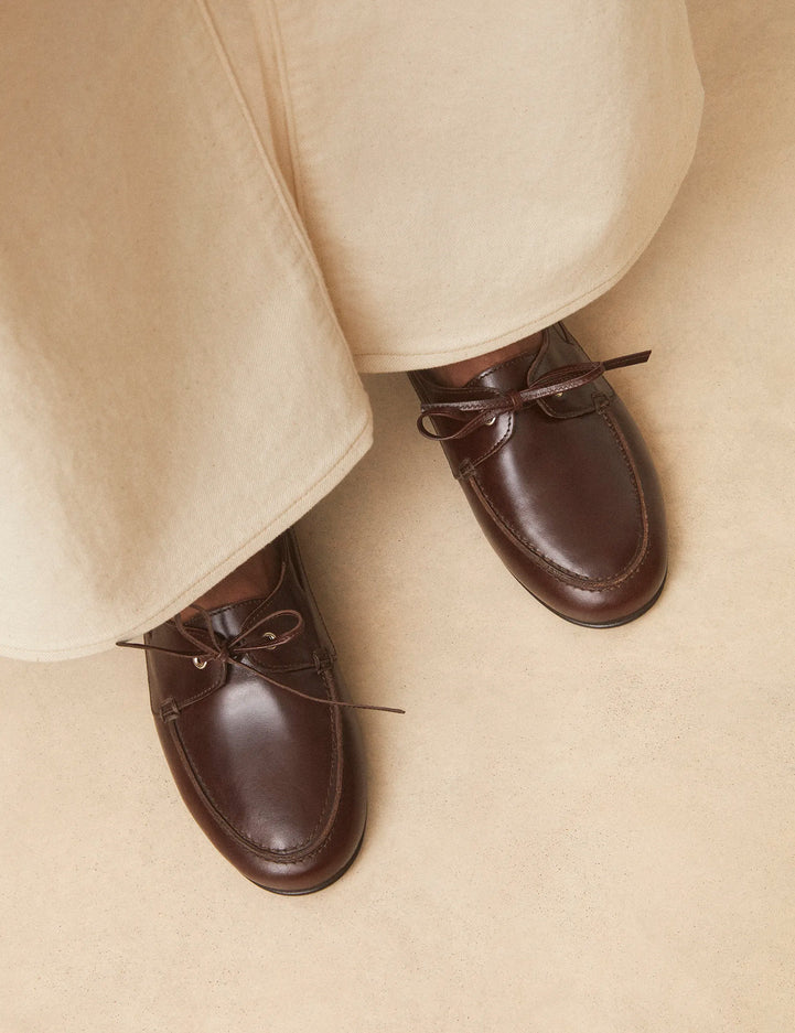 Mocassins Cuir Marron Chocolat - Numéro 152 - Rivecour