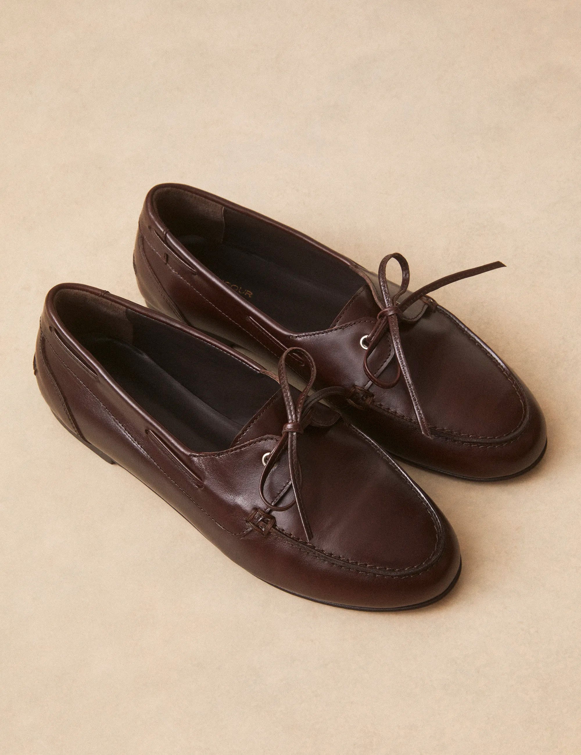 Mocassins Cuir Marron Chocolat - Numéro 152 - Rivecour