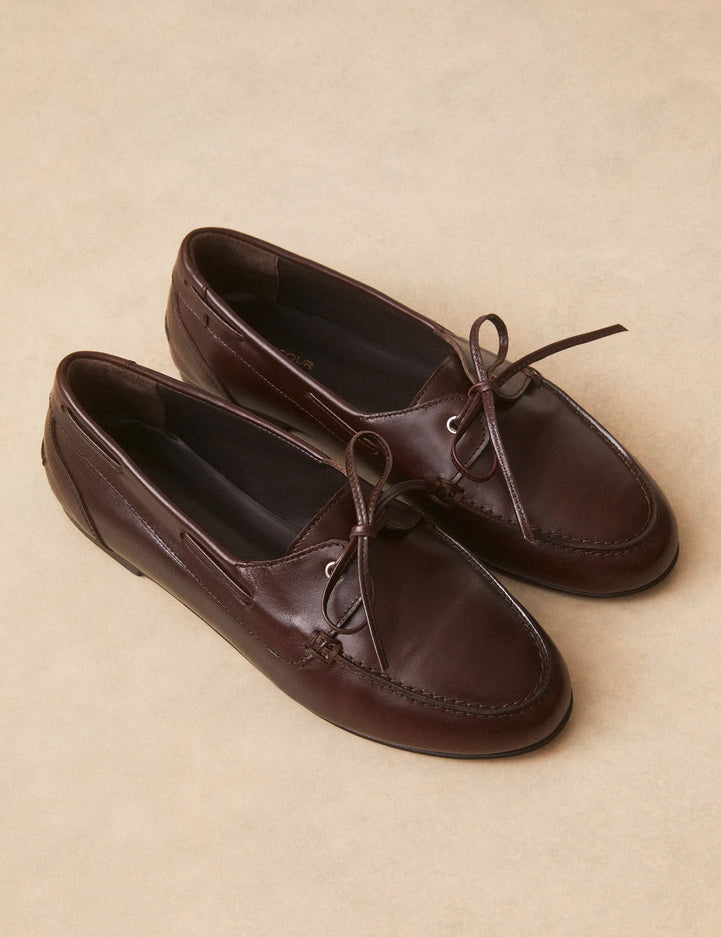 Mocassins Cuir Marron Chocolat - Numéro 152 - Rivecour