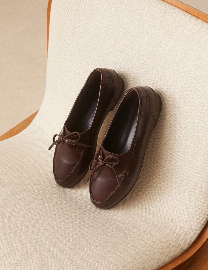 Mocassins Cuir Marron Chocolat - Numéro 152 - Rivecour