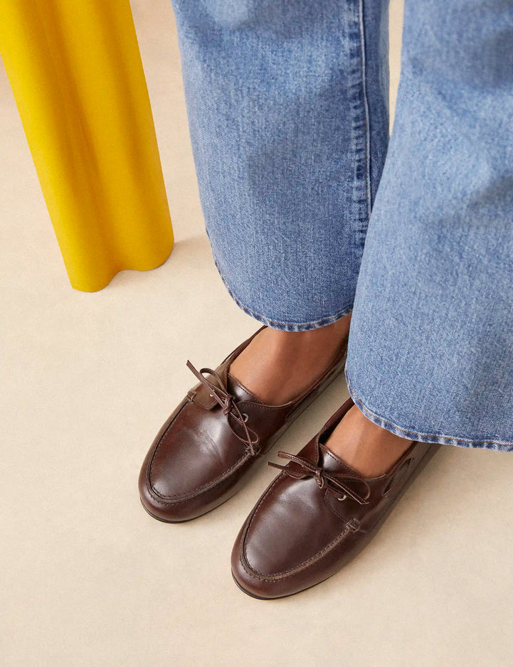 Mocassins Cuir Marron Chocolat - Numéro 152 - Rivecour