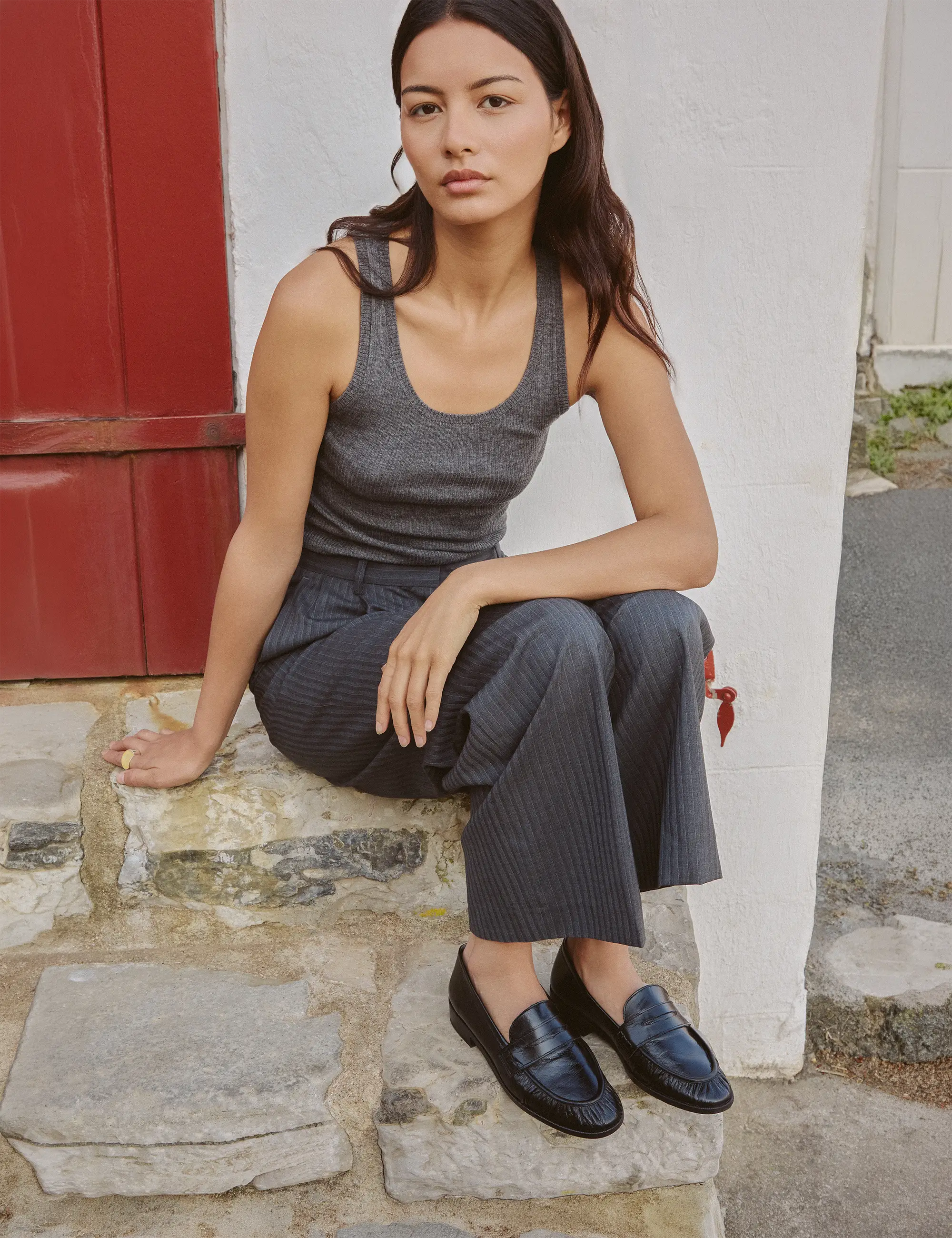 Mocassins Cuir Façon Vintage Noir - Numéro 158 - Rivecour