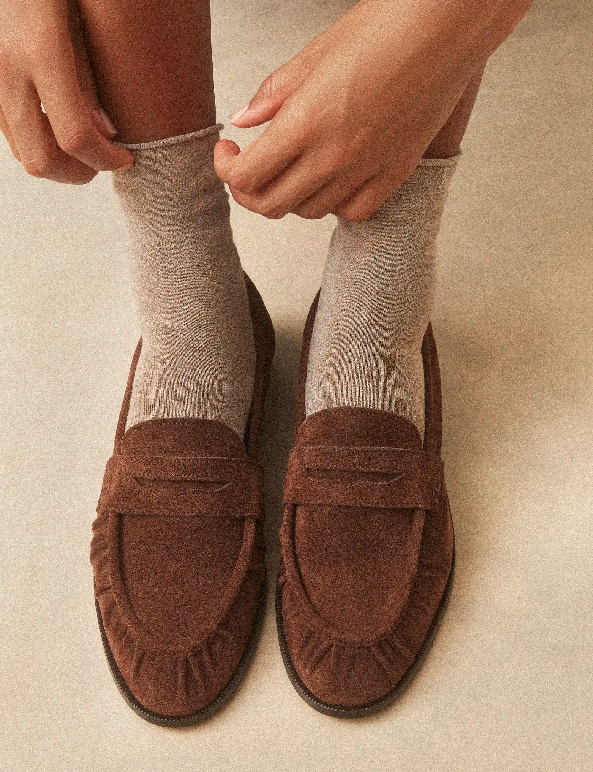 Mocassins Suède Marron Chocolat - Numéro 158 - Rivecour
