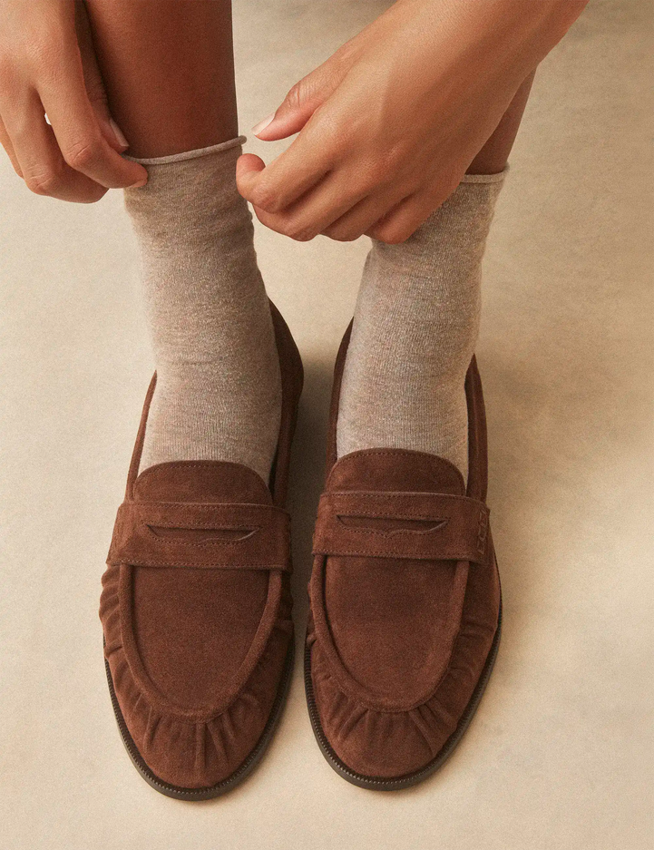 Mocassins Suède Marron Chocolat - Numéro 158 - Rivecour