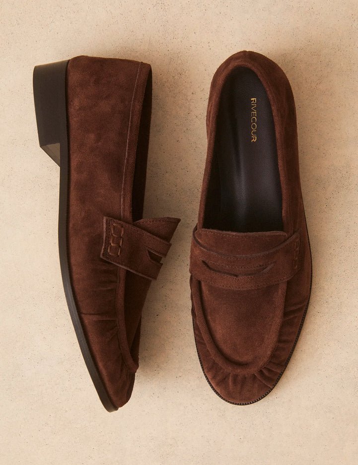 Mocassins Suède Marron Chocolat - Numéro 158 - Rivecour