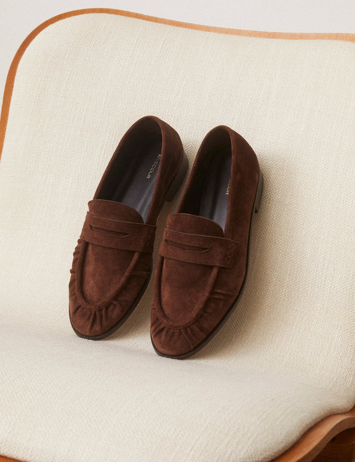 Mocassins Suède Marron Chocolat - Numéro 158 - Rivecour