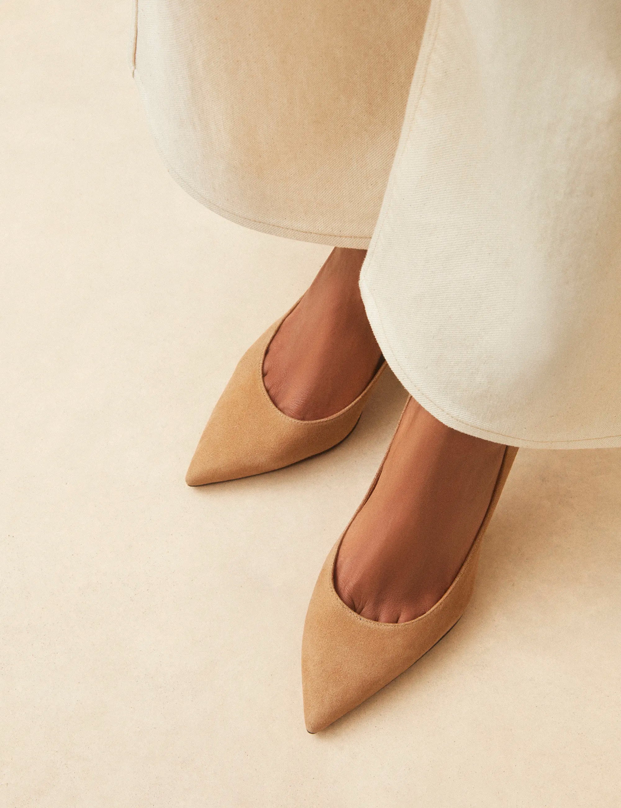 Escarpins Suède Beige - Numéro 175 - Rivecour