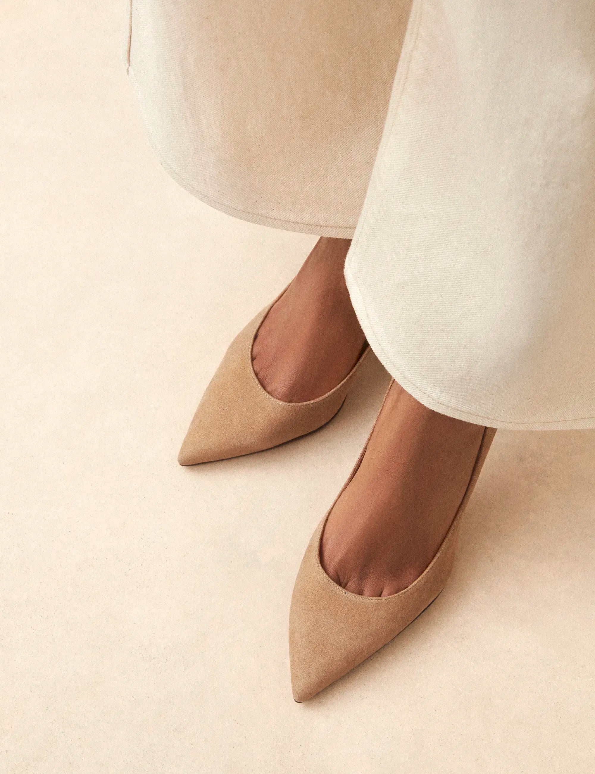 Escarpins Suède Beige - Numéro 175 - Rivecour
