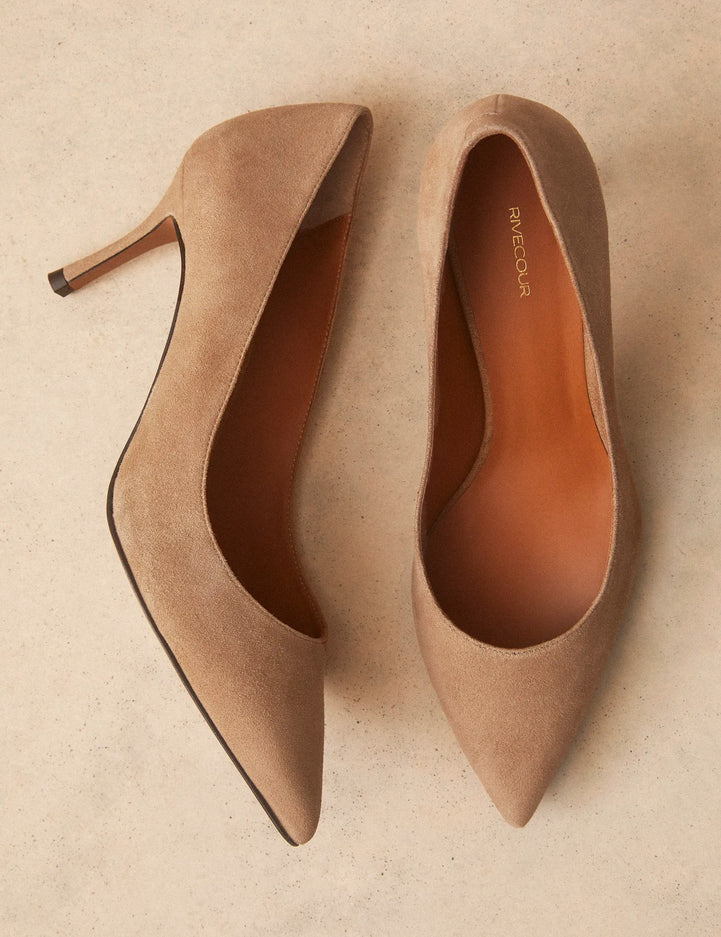 Escarpins Suède Beige - Numéro 175 - Rivecour