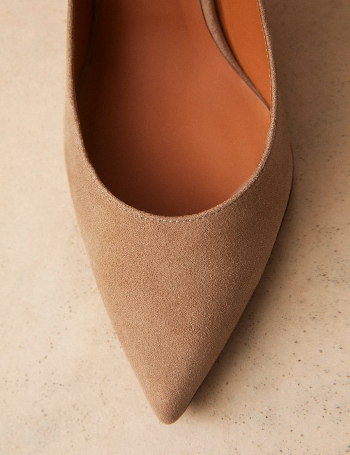 Escarpins Suède Beige - Numéro 175 - Rivecour
