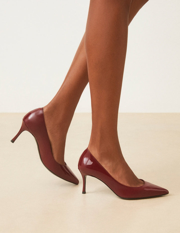 Escarpins Cuir Vernis Bordeaux - Numéro 175 - Rivecour