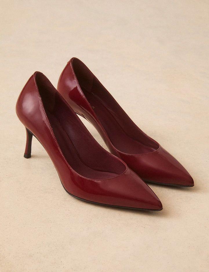 Escarpins Cuir Vernis Bordeaux - Numéro 175 - Rivecour