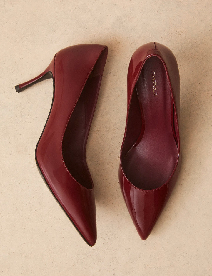 Escarpins Cuir Vernis Bordeaux - Numéro 175 - Rivecour