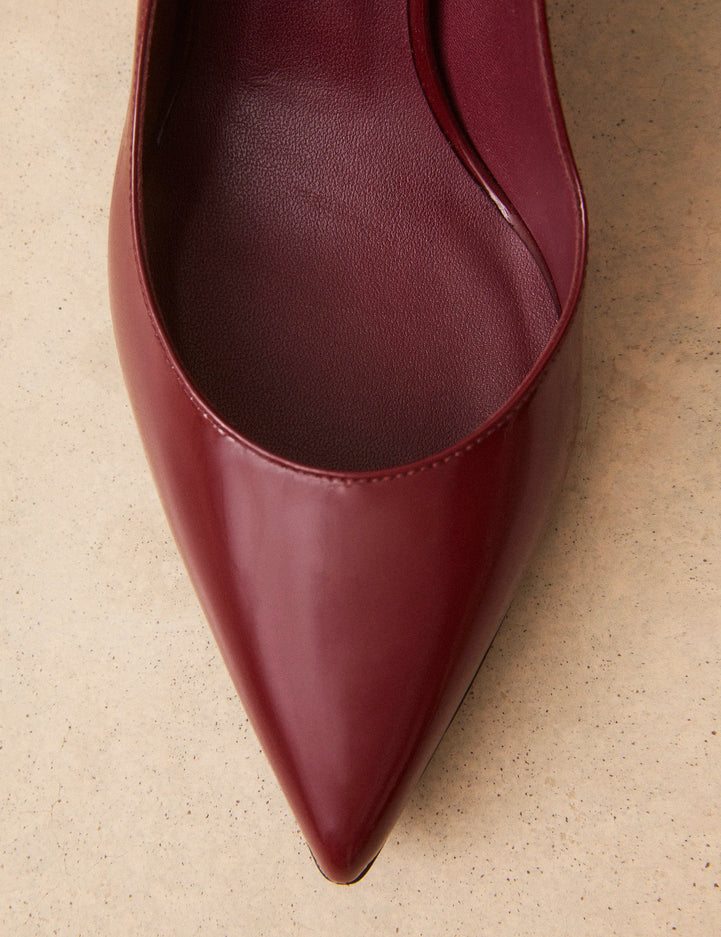 Escarpins Cuir Vernis Bordeaux - Numéro 175 - Rivecour