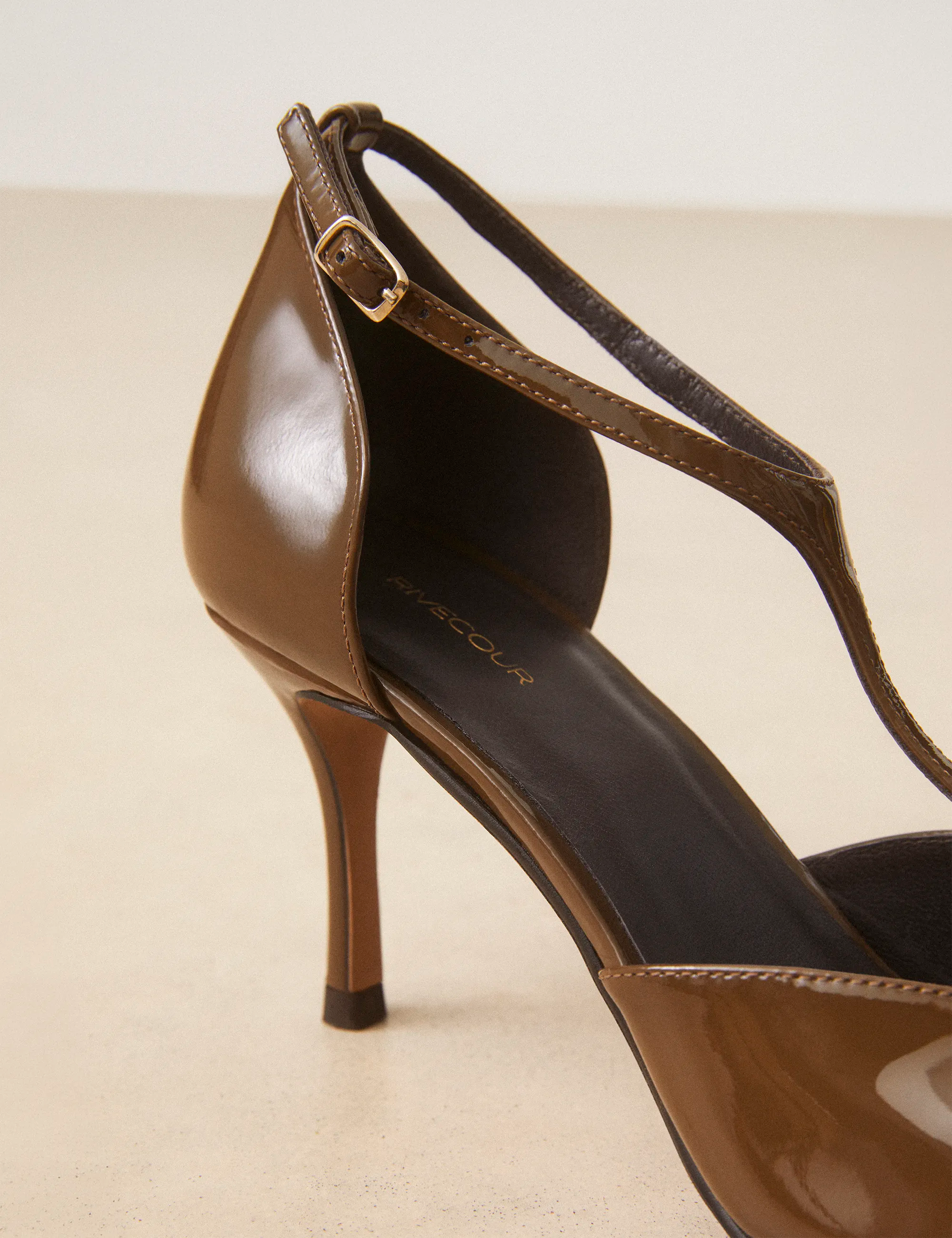 Escarpins Cuir Vernis Kaki - Numéro 176 - Rivecour
