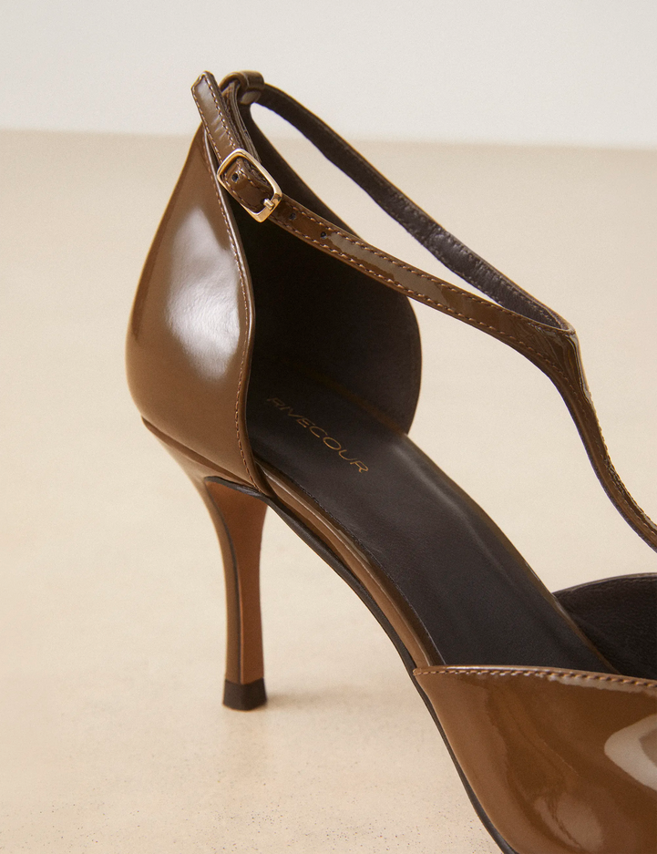 Escarpins Cuir Vernis Kaki - Numéro 176 - Rivecour