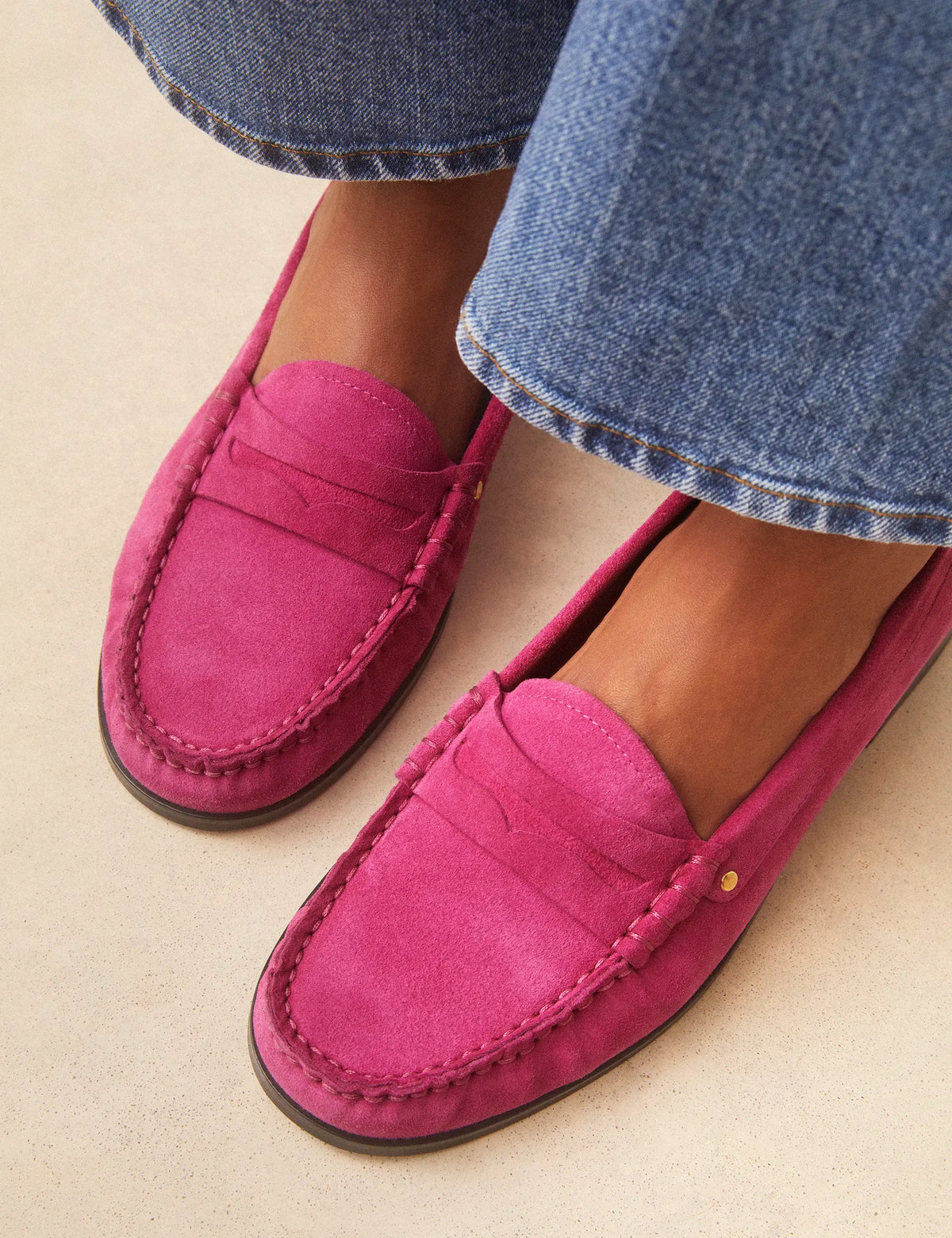 Mocassins Suède Rose - Numéro 182 - Rivecour