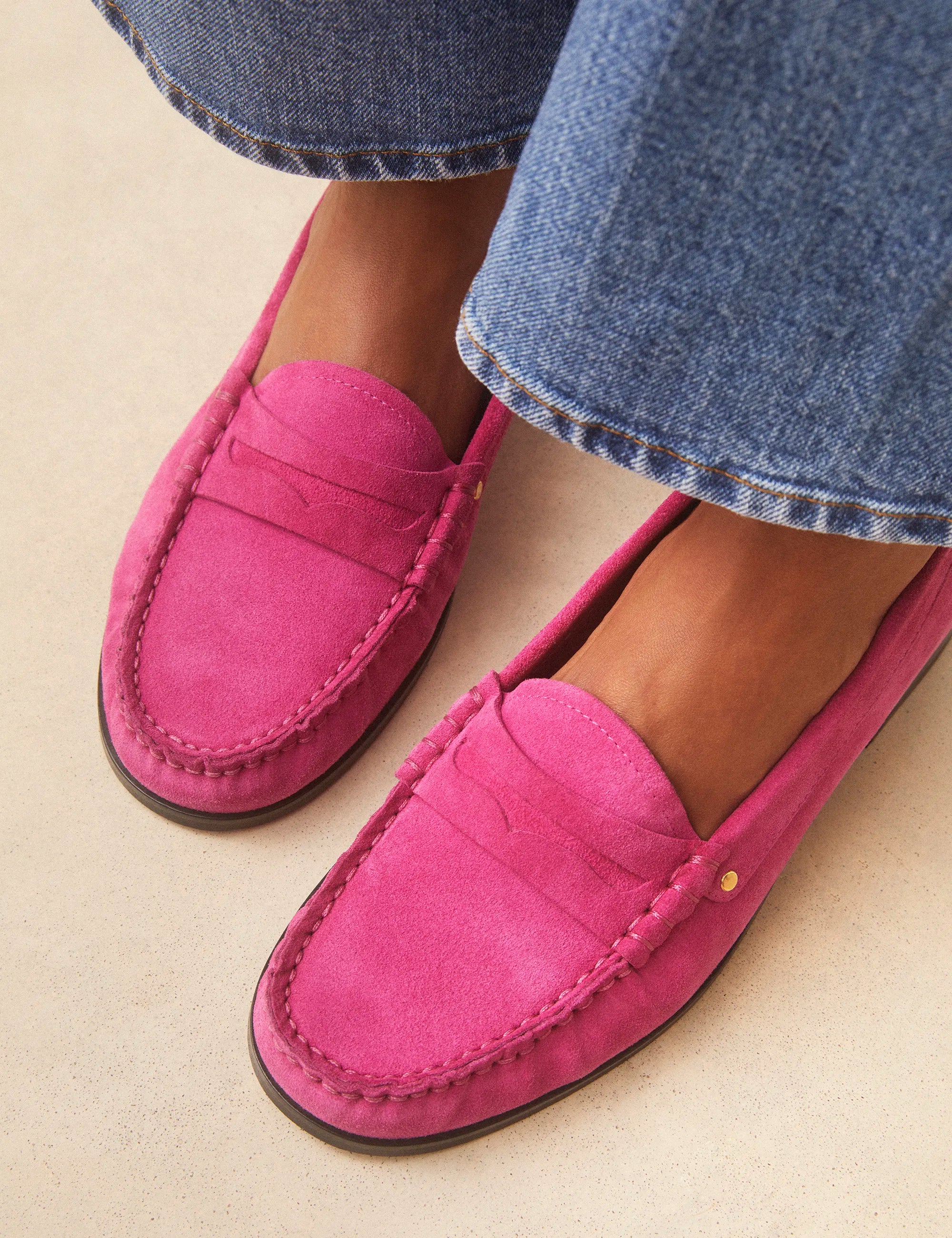 Mocassins Suède Rose - Numéro 182 - Rivecour
