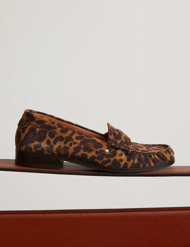 Mocassins Cuir Imprimé Léopard - Numéro 182 - Rivecour