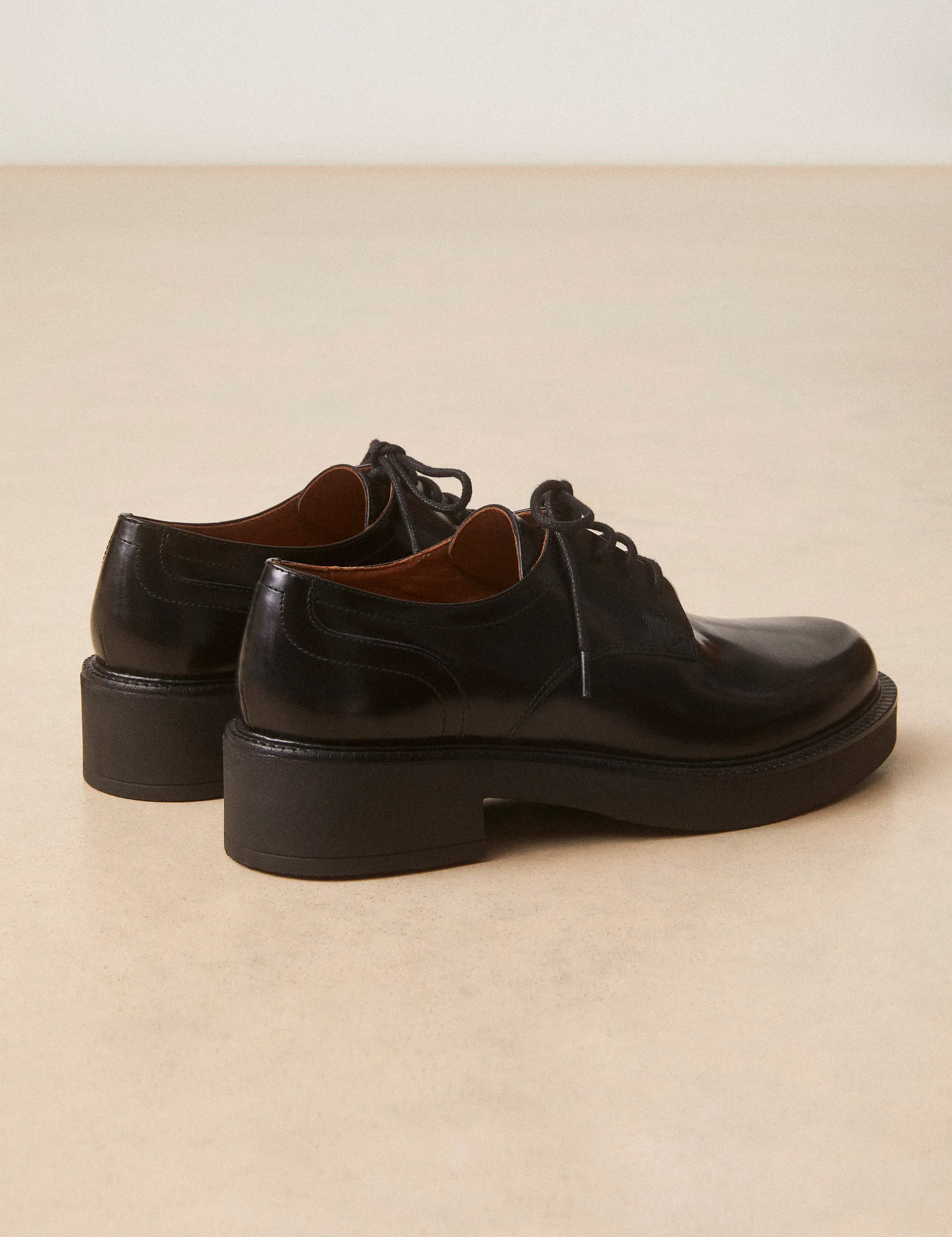 Derbies Cuir Glacé Noir - Numéro 188 - Rivecour