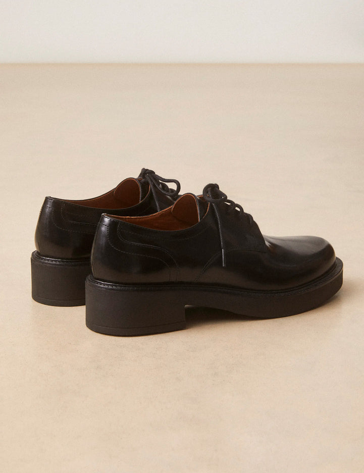 Derbies Cuir Glacé Noir - Numéro 188 - Rivecour