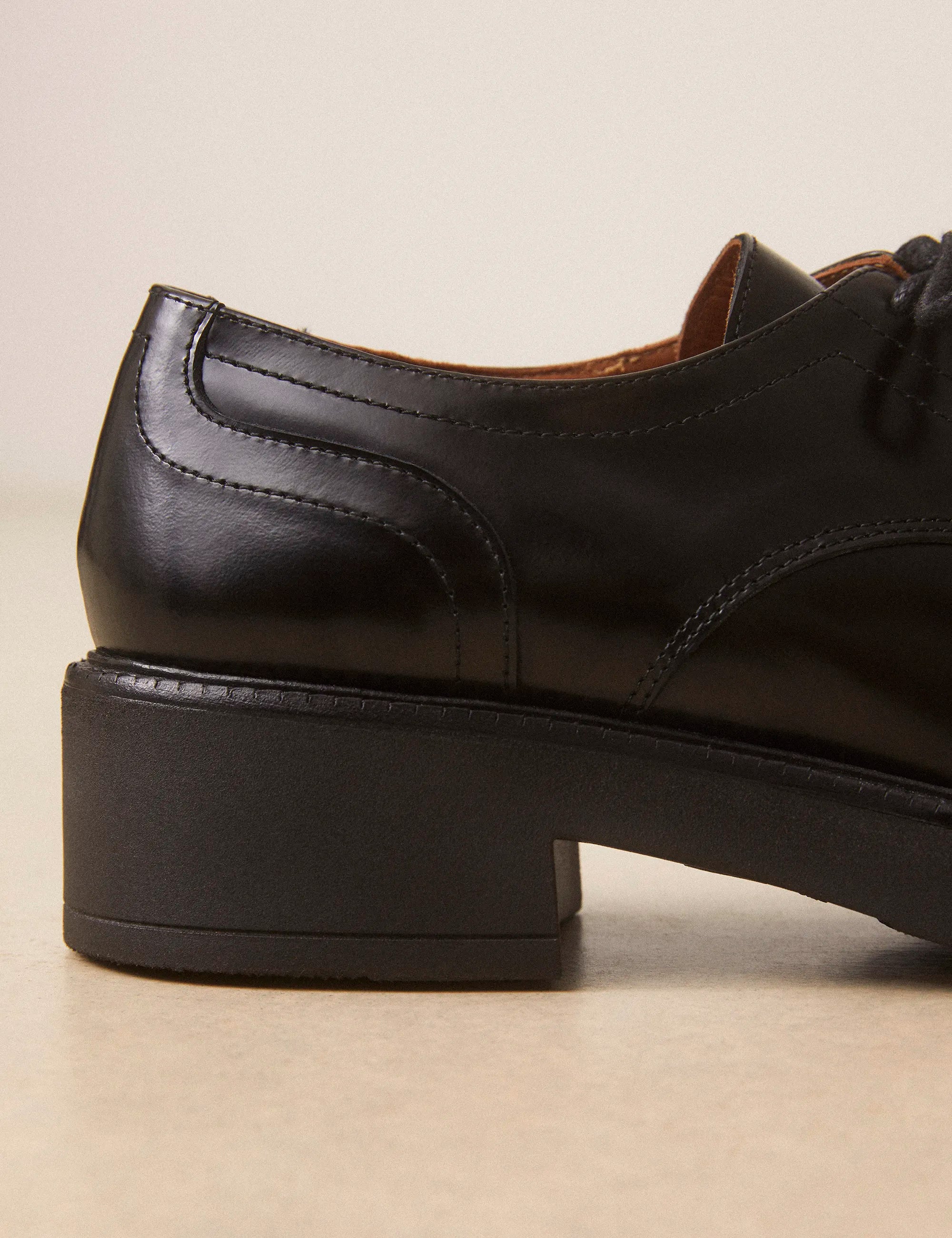 Derbies Cuir Glacé Noir - Numéro 188 - Rivecour
