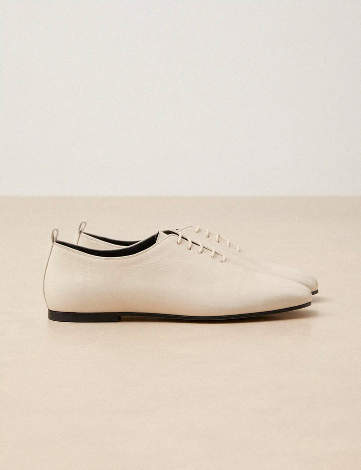 Richelieu Cuir Vernis Blanc Cassé - Numéro 189 - Rivecour