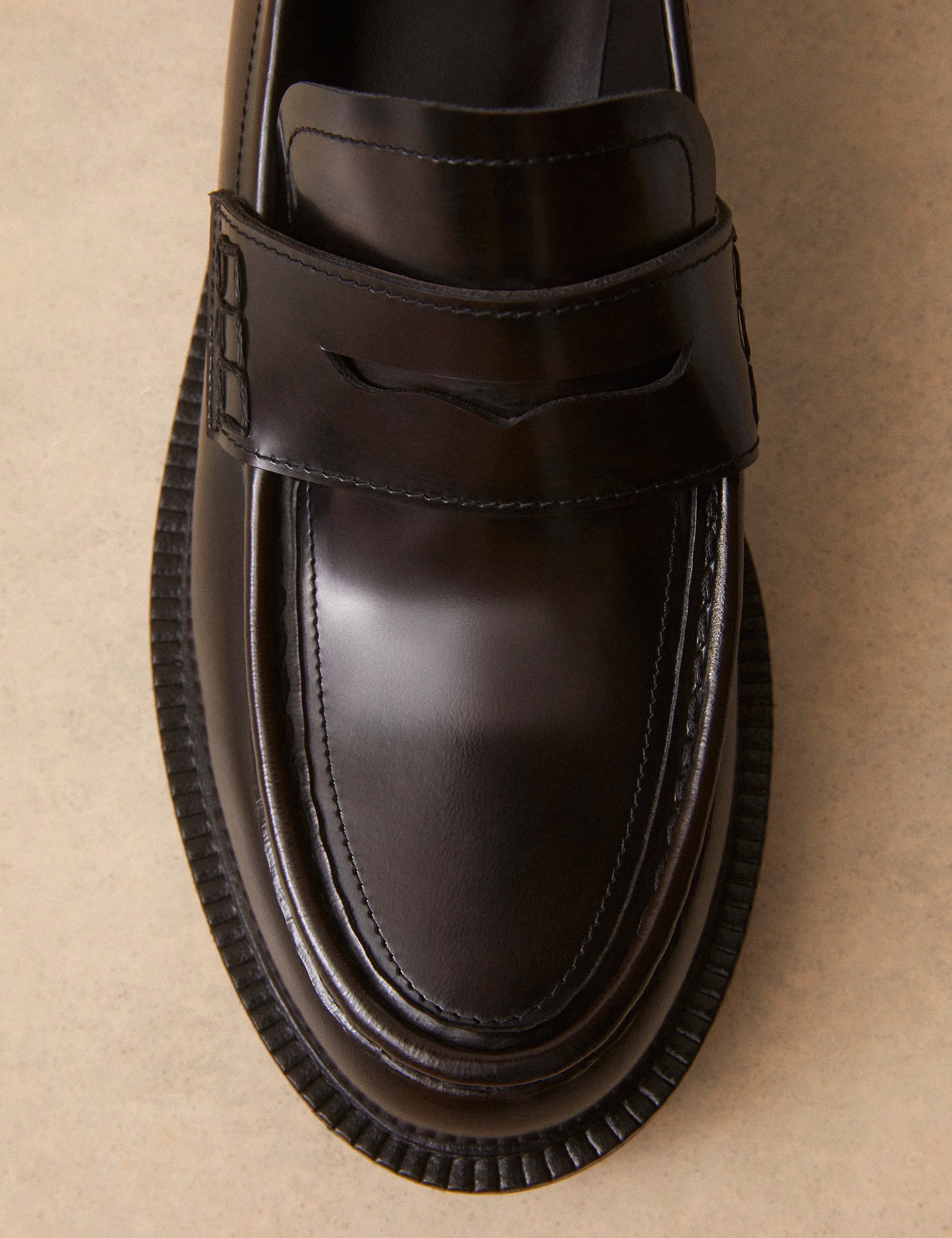 Mocassins Cuir Glacé Marron Chocolat - Numéro 198 - Rivecour