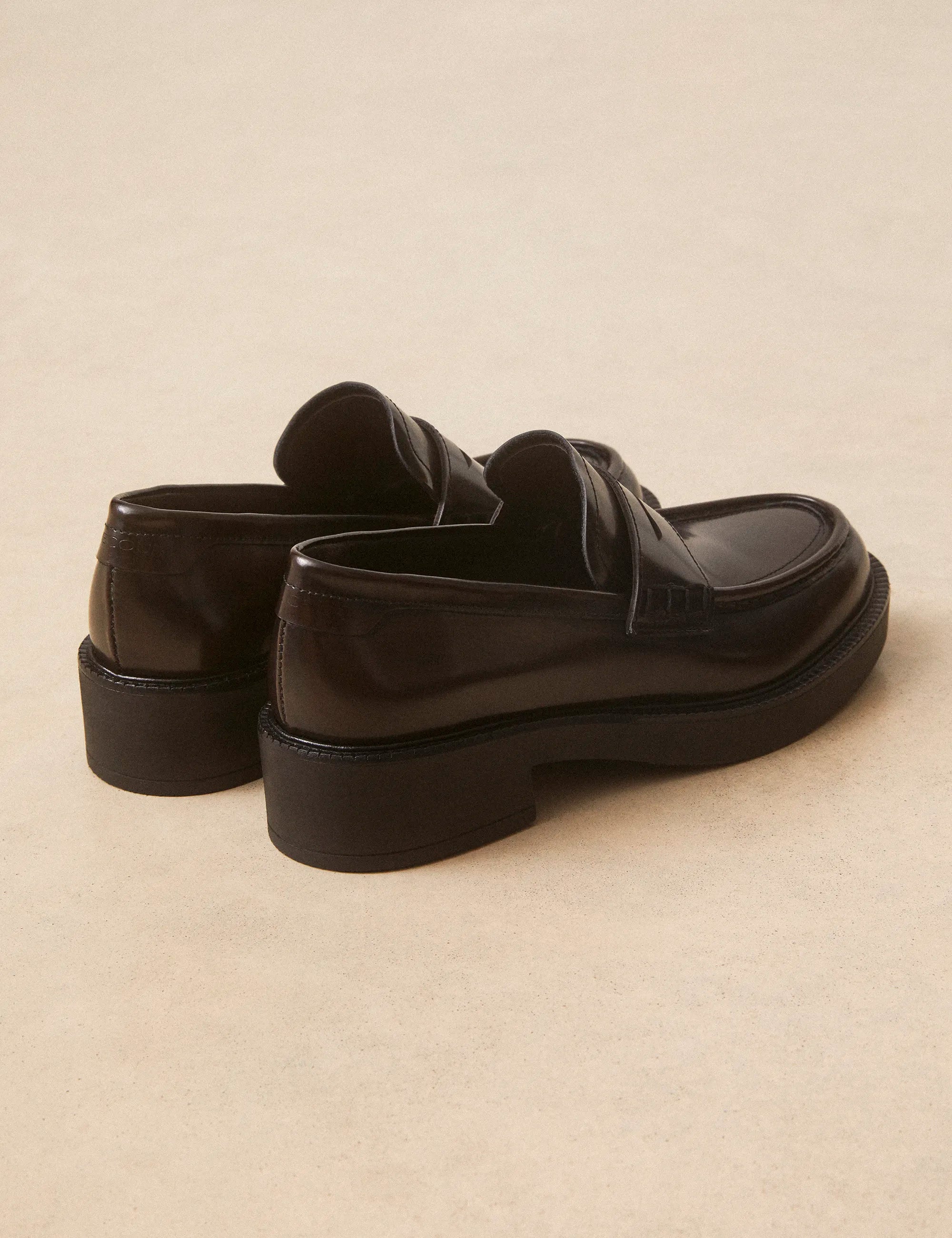 Mocassins Cuir Glacé Marron Chocolat - Numéro 198 - Rivecour