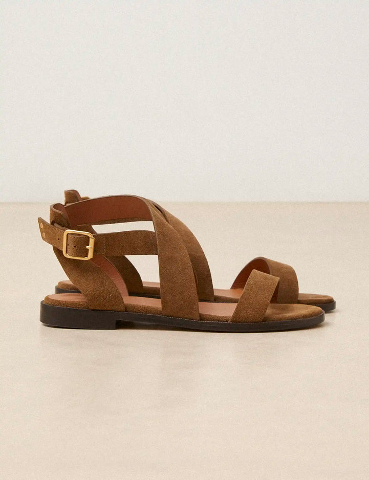 Flat Sandals Suede Bark - Numéro 202 - Rivecour
