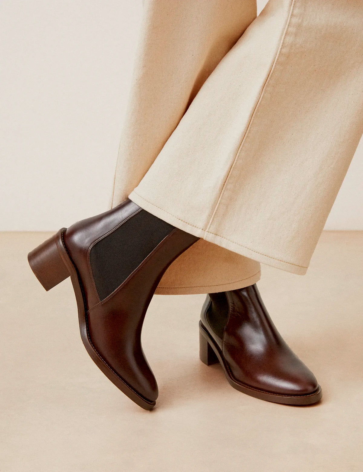 Bottines À Talons Cuir Marron Chocolat - Numéro 289 - Rivecour